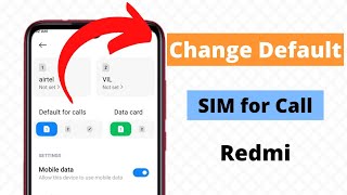 how to set default sim for call in redmi [upl. by Vasiliki]