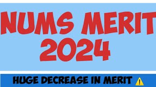 NUMS Merit 2024 Huge DecreaseDrop in merit ⚠️‼️ numsmdcat numslatestnews numsmdcat2024 [upl. by Cheffetz537]