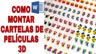 Como MONTAR as Cartelas de Películas 3D no WORD passo a passo  Parte 2 [upl. by Charo922]