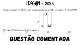 RACIOCÍNIO LÓGICO IDECAN CAERNRN 2023  questão 2 [upl. by Truc]