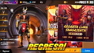 💥Fecha Oficial REGRESA LUNA SANGRIENTA EN FREE FIRE CUERNITOS DORADOS Y INCUBADORA 3 en 1 [upl. by Comptom47]