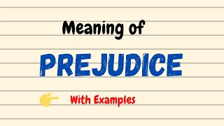 Meaning of Prejudice  English Vocabulary Words  UrduHindi [upl. by Maclaine]