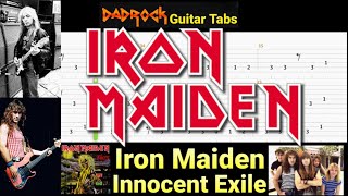 Innocent Exile  Iron Maiden  Guitar  Bass TABS Lesson [upl. by Toogood]