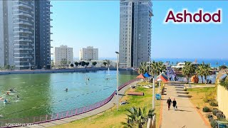 4K Ashdod Sea Park Relaxing Walk Israel [upl. by Yorgos]