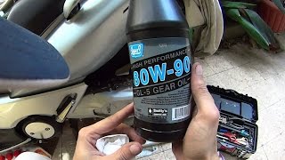 Gear Oil Change  Yamaha Tmax [upl. by Lail957]