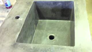 Concrete Countertop Integral Rectangle Sink Mold [upl. by Rubia796]