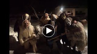 Krampusse ziehen in Ehrenburg durch das Dorf 2021 © UT24 [upl. by Odilo]