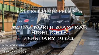 MTA MetroNorth Railroad and Amtrak Highlights With Snow February 2024 [upl. by Atyekram]