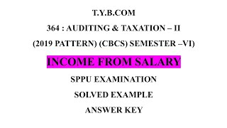 T YBCOM INCOME FROM SALARYSPPU TAXATION QUESTION PAPER SOLUTIONAPRIL 2023INCOME FROM SALARYSem 6 [upl. by Ardnoet2]