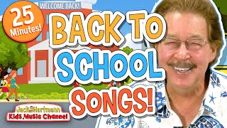 BACK to SCHOOL Songs  25 MInutes of Fun Back to School Songs for Kids  Jack Hartmann [upl. by Chon]