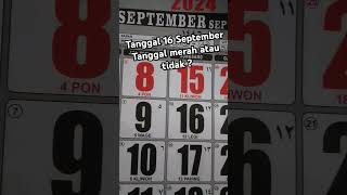 Perbedaan di kalender tanggal 16 September 2024 Maulid Nabi maulidnabi shorts september2024 [upl. by Pentheas]