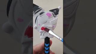 Kuromi calls you to brush your teeth Handmade DIY mud doll Kuromi [upl. by Kane]