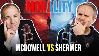 Is Morality Better Explained By God Or Science Sean McDowell vs Michael Shermer [upl. by Nirrad]