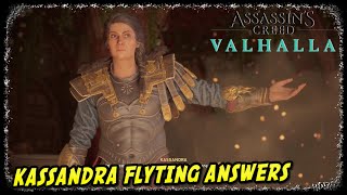 Eivor vs Kassandra Flyting Answers in Assassins Creed Valhalla Kassandra DLC Crossover Story [upl. by Esinned]