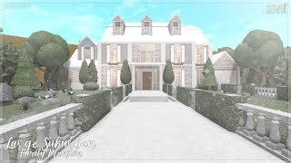 Bloxburg  Large Suburban Family Mansion Speed Build [upl. by Eenattirb]