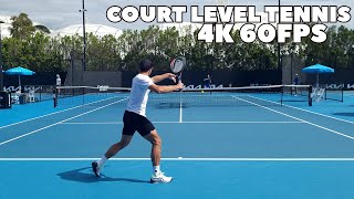 Aslan Karatsev Court Level Practice  2022 Australian Open 4K 60FPS [upl. by Alihs]