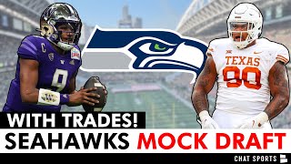 NFL Mock Draft WITH TRADES Seattle Seahawks 7Round Draft For The 2024 NFL Draft [upl. by Bunnie]