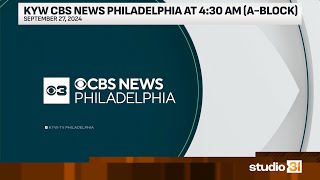 KYW CBS News Philadelphia at 430 AM ABlock 9272024 [upl. by Naltiac11]