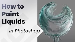 🌊How to Paint Liquid  water in photoshop 🥛 [upl. by Eremaj]