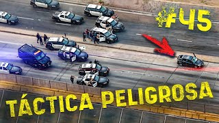 Persecución policial en EEUU se encontraron con 8 patrullas policiales [upl. by Artenahs247]