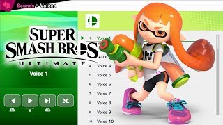 Inkling Girl Voices  Super Smash Bros Ultimate [upl. by Nnahteb]