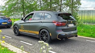 New 2018 BMW X1 w Guerrilla Exhaust System Loud Crackling Sounds [upl. by Nywrad]