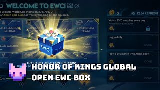 Honor of Kings Global  Open EWC Box to claim Heavenblade Allain [upl. by Auqkinahs851]