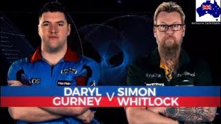 2019 Melbourne Darts Masters Quarter Final Gurney vs Whitlock [upl. by Yreffej]