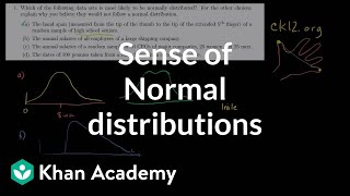 ck12org normal distribution problems Qualitative sense of normal distributions  Khan Academy [upl. by Fionnula]