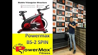 LIVE DEMO  POWERMAX BS2 SPIN BIKE  PUNEET GARG  U FIT INDIA  HINDI [upl. by Aynahs]