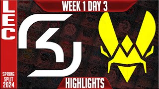 SK vs VIT Highlights  LEC Spring 2024 W1D3  SK Gaming vs Team Vitality [upl. by Moht]