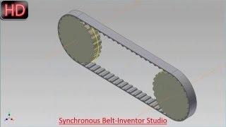 Synchronous BeltInventor Studio Video Tutorial Autodesk Inventor [upl. by Alliw]