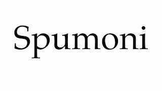 How to Pronounce Spumoni [upl. by Balas]