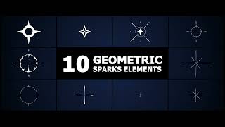 Geometric Sparks Elements  Adobe Premiere Pro Template [upl. by Ilyse]