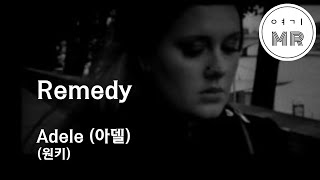 Remedy  Adele 아델 여자키원키D 여기MR  Karaoke  Music  노래방 [upl. by Eusebio]