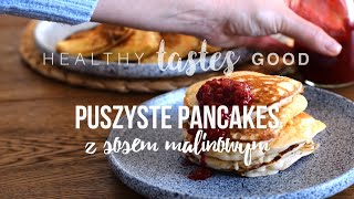 Puszyste wegańskie pancakes z sosem malinowym [upl. by Allisirp968]