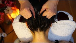 ASMR Invigorating Scalp Scratching Massage UP THE NAPE OF THE NECK w Hair Pulling Technique [upl. by Shannen614]