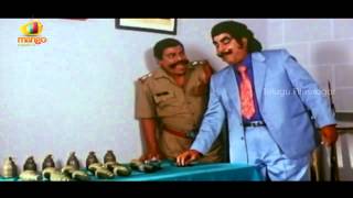 Yamaleela Movie Comedy Scenes  Kaikala Satyanarayana Eats Bullets and Bombs [upl. by Klehm]