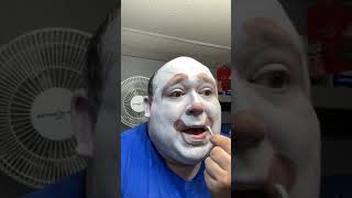 Much better demo on whiteface clown makeup [upl. by Ellerred]