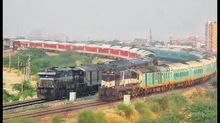 Trains on Sharp Curves  LHB amp ICF Trains  Indian Railways [upl. by Cottle808]