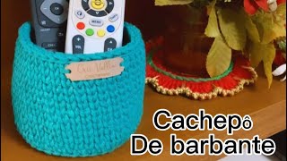 Cachepô feito com barbante 🌸 crochet crochetting cachepô cachepos cachepot [upl. by Kcirreg]