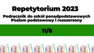 11 zadstr 8 Repetytorium do szkół ponadpodstawowych Matura 2023 PP i PR  odpowiedzi [upl. by Sexton]