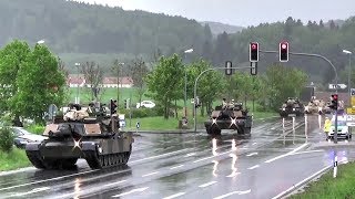 US Tanks amp Howitzers Passing Through German Town [upl. by Evelyn936]