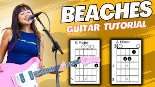 Beaches Beabadoobee Guitar Tutorial [upl. by Ytsrik800]