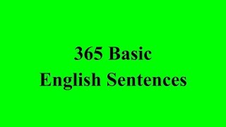 365 Basic English Sentences [upl. by Philander]