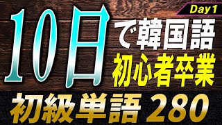 【無料PDF資料あり】韓国語初心者のための10日単語帳〜Day1〜【例文・生音声付】 [upl. by Hgielsa]