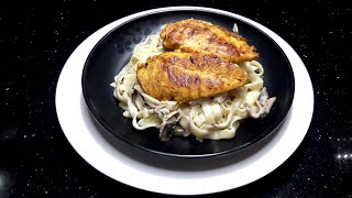 Tagliatelle with Mushrooms amp Chicken  تاكلياتيل بالفطر والدجاج [upl. by Aitam]