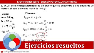 Tres ejercicios resueltos de Energía Potencial Gravitatoria [upl. by Diarmit]