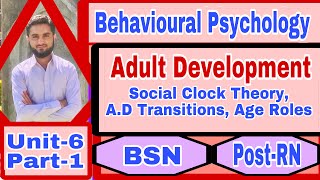 Adult DevelopmentBehavioural PsychologyUnit6 Part1Social Clock TheoryAge Roles BSNPostRN [upl. by Atinehc]