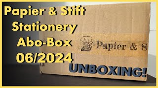 136 Papier und Stift  Stationery AboBox  Monat Juni 2024  UNBOXING [upl. by Enileve]